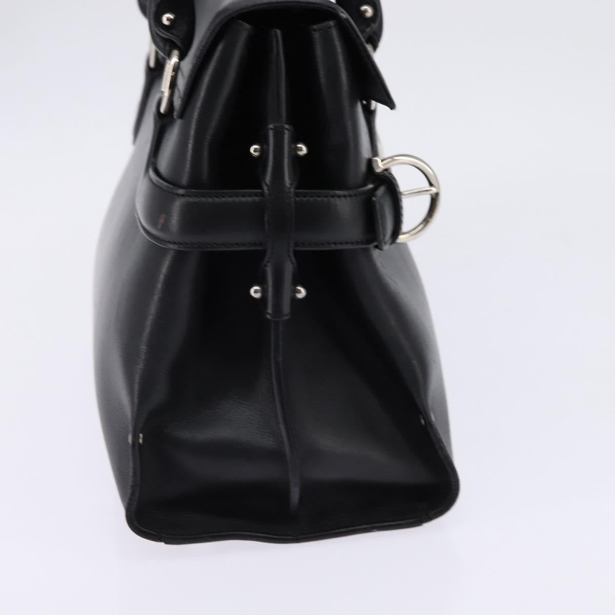 Salvatore Ferragamo Virna Satchel Leather, BLACK, LEATHER, Handbag