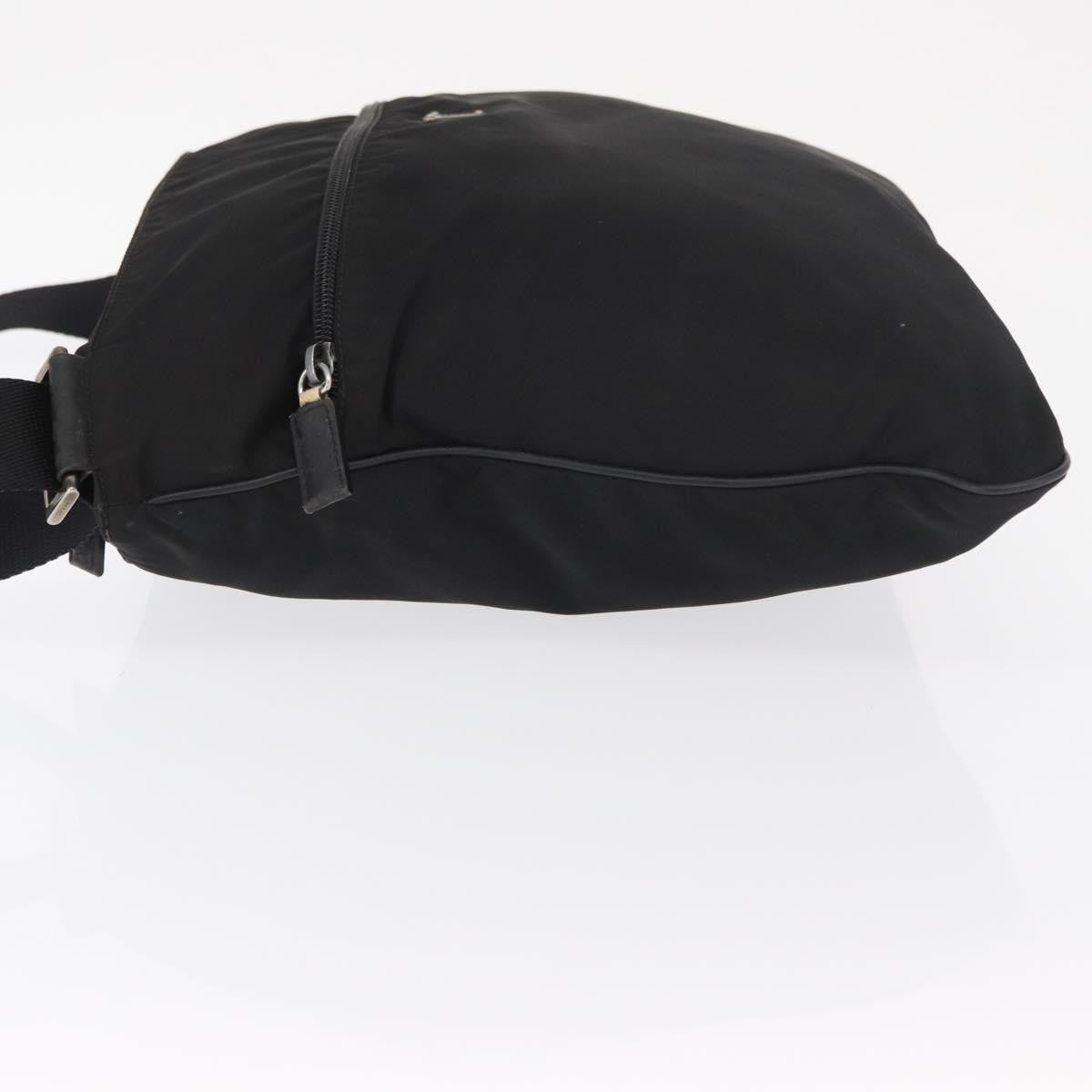 Prada Front Pocket Messenger Bag Tessuto, Black, Nylon, Shoulder Bag