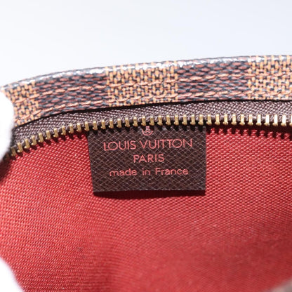 Louis Vuitton Trousse Make Up Bag Damier, BROWN, CANVAS, Clutche & pouche