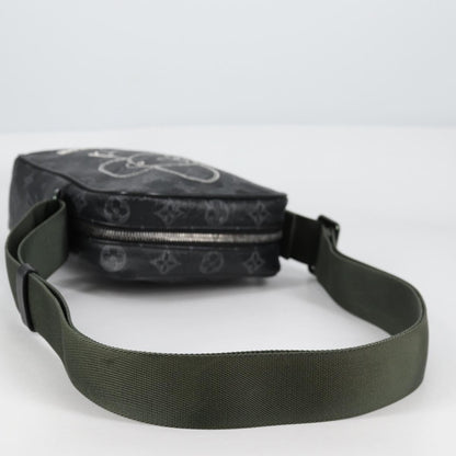 Louis Vuitton Danube Handbag Limited Edition Vivienne Monogram Eclipse, BLACK, CANVAS, Handbag