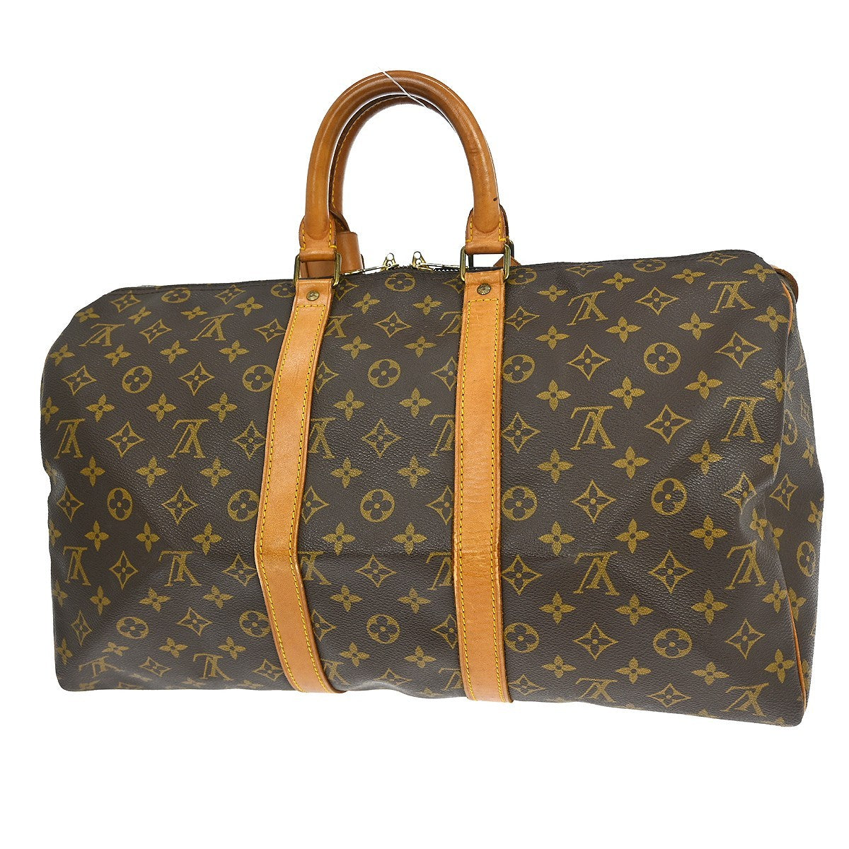 Louis Vuitton Keepall Bag Monogram Canvas, BROWN, CANVAS, Travel bag