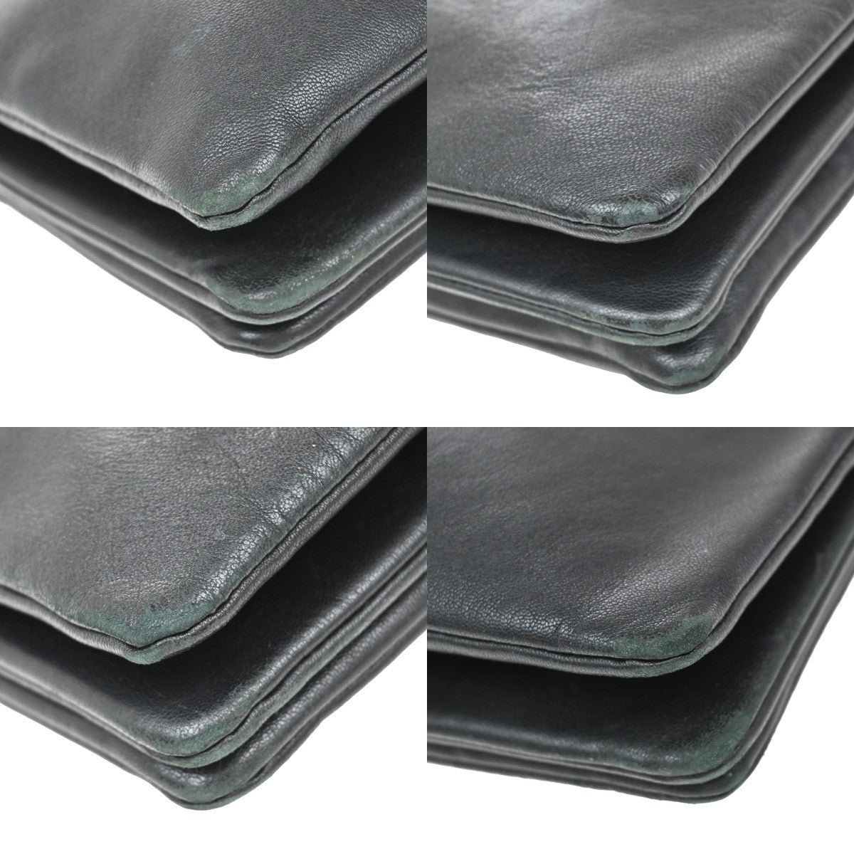 Celine Trio Crossbody Bag Leather, BLACK, LEATHER, Shoulder bag