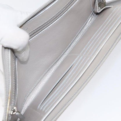 Chanel Camellia Zip Around Organizer Leather, SILVER, LEATHER, Wallets