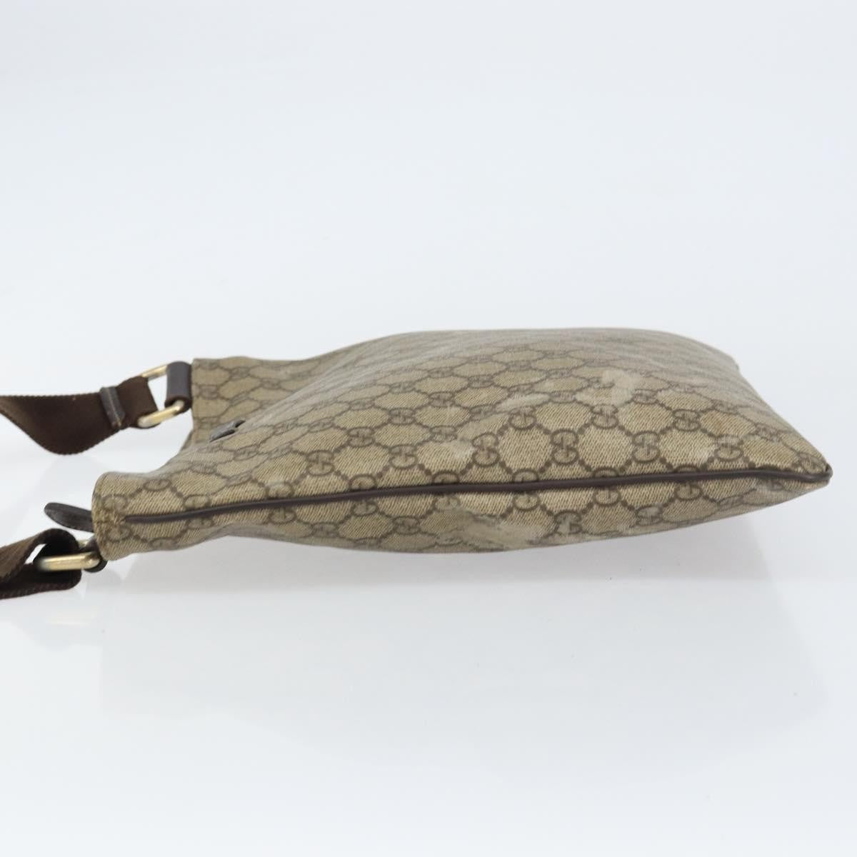 Gucci Zip Top Messenger Bag GG Coated Canvas, BEIGE, PVC, Shoulder bag