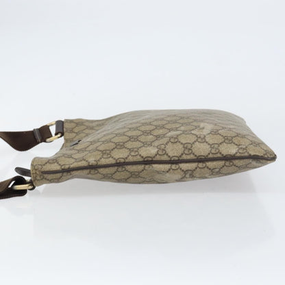 Gucci Zip Top Messenger Bag GG Coated Canvas, BEIGE, PVC, Shoulder bag