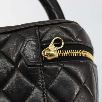 Chanel Vanity pouch Leather, BLACK, LEATHER, Toiletry Case