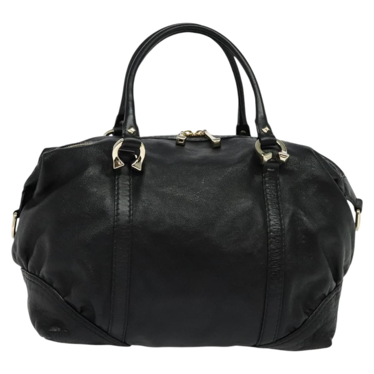 Gucci Nail Boston Bag Leather, BLACK, LEATHER, Travel bag