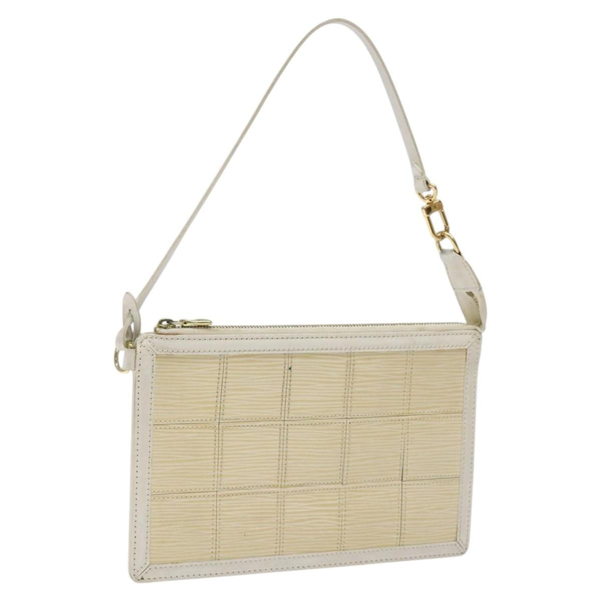 Louis Vuitton Delmonico Pochette Stretch Epi Leather, Beige, Leather, Clutch