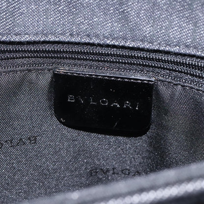 Bvlgari B.Zero1 Logomania Bag Canvas with Leather, BLACK, CANVAS, Shoulder bag