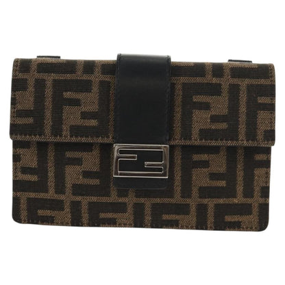 Fendi Baguette Convertible Belt Bag Zucca canvas, BLACK, CANVAS, Shoulder bag