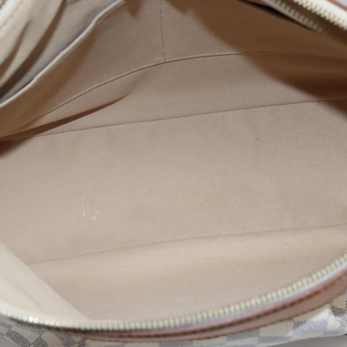 Louis Vuitton Siracusa Handbag Damier, WHITE, CANVAS, Shoulder bag