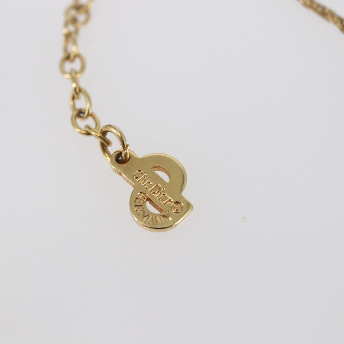 Christian Dior CD Pendant Necklace Metal, GOLD, METAL, Necklace