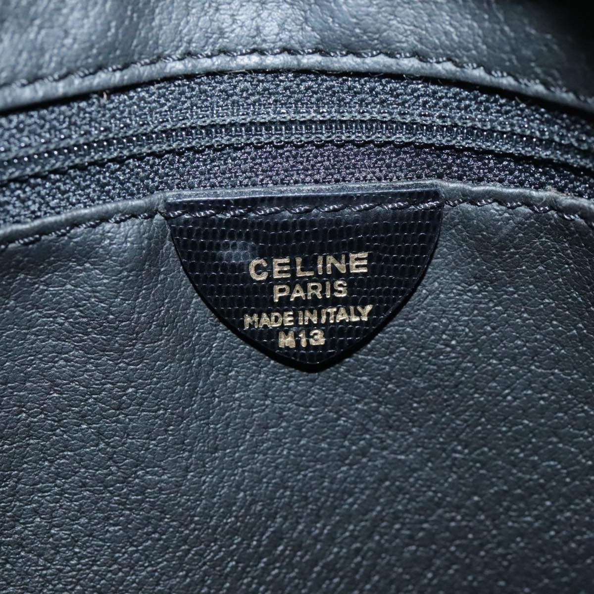 Celine Circle Logo Handbag Leather, BLACK, LEATHER, Handbag