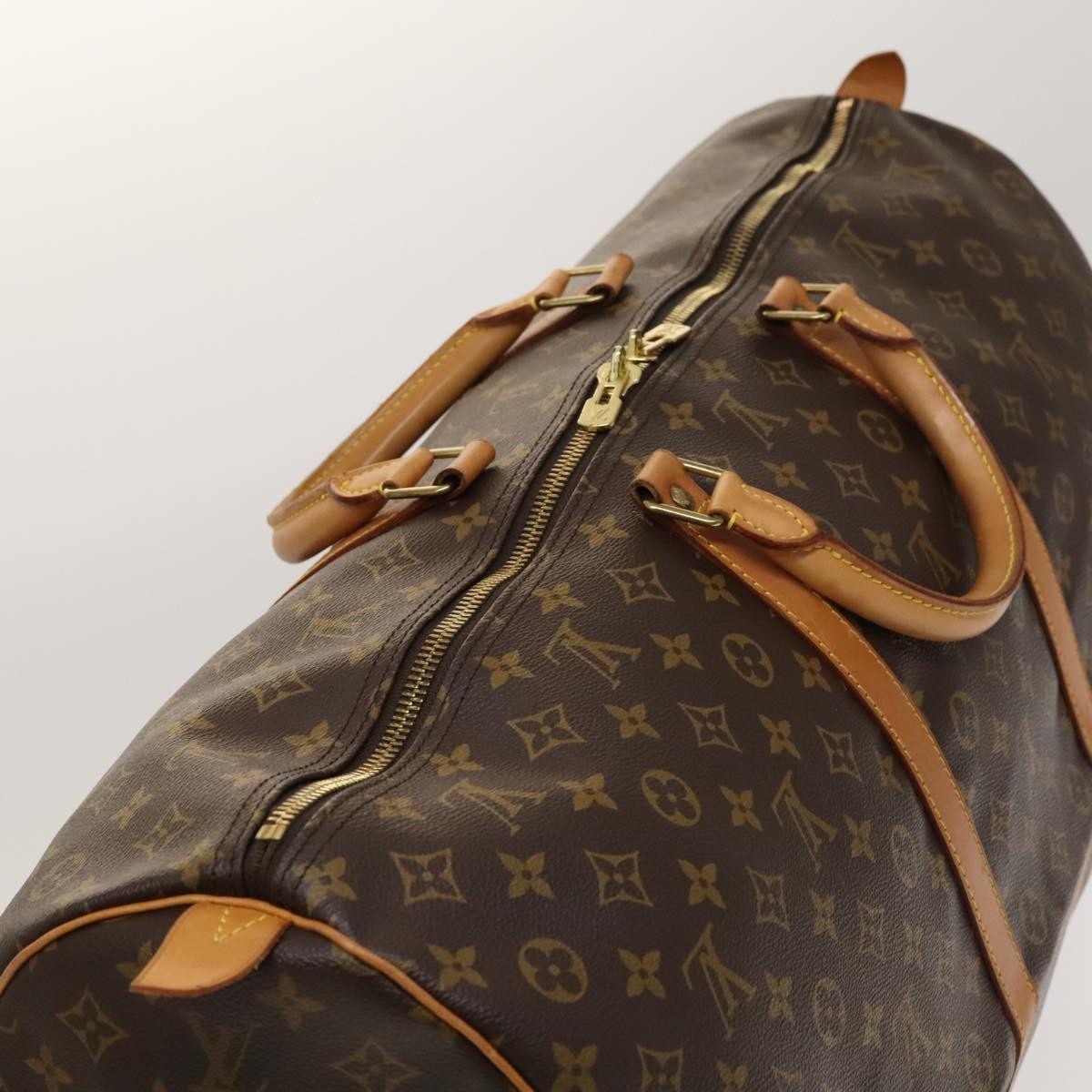 Louis Vuitton Keepall Bag Monogram Canvas, BROWN, CANVAS, Travel bag