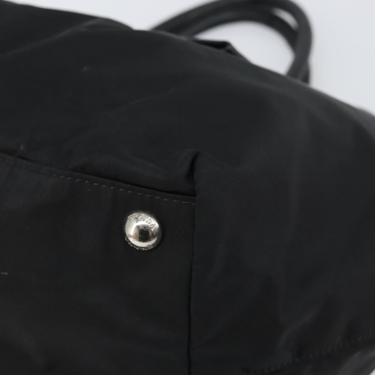 Prada Bow Tote Tessuto with Leather, Black, Nylon, Tote Bag