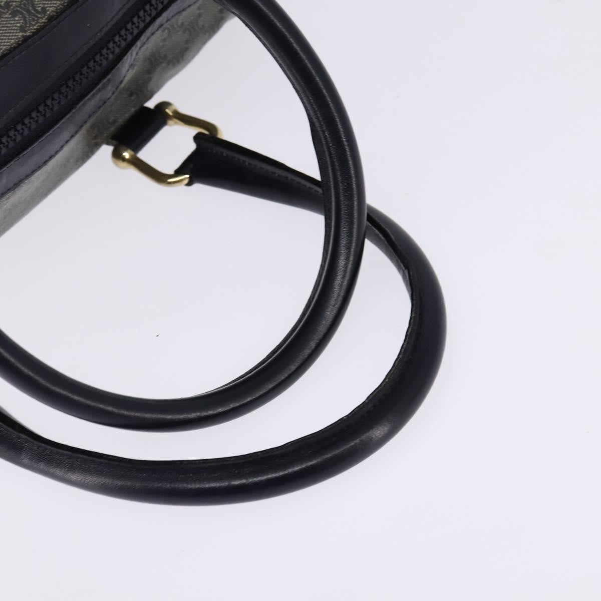 Celine Vintage Boston Bag Macadam Coated Canvas, NAVY, CANVAS, Handbag