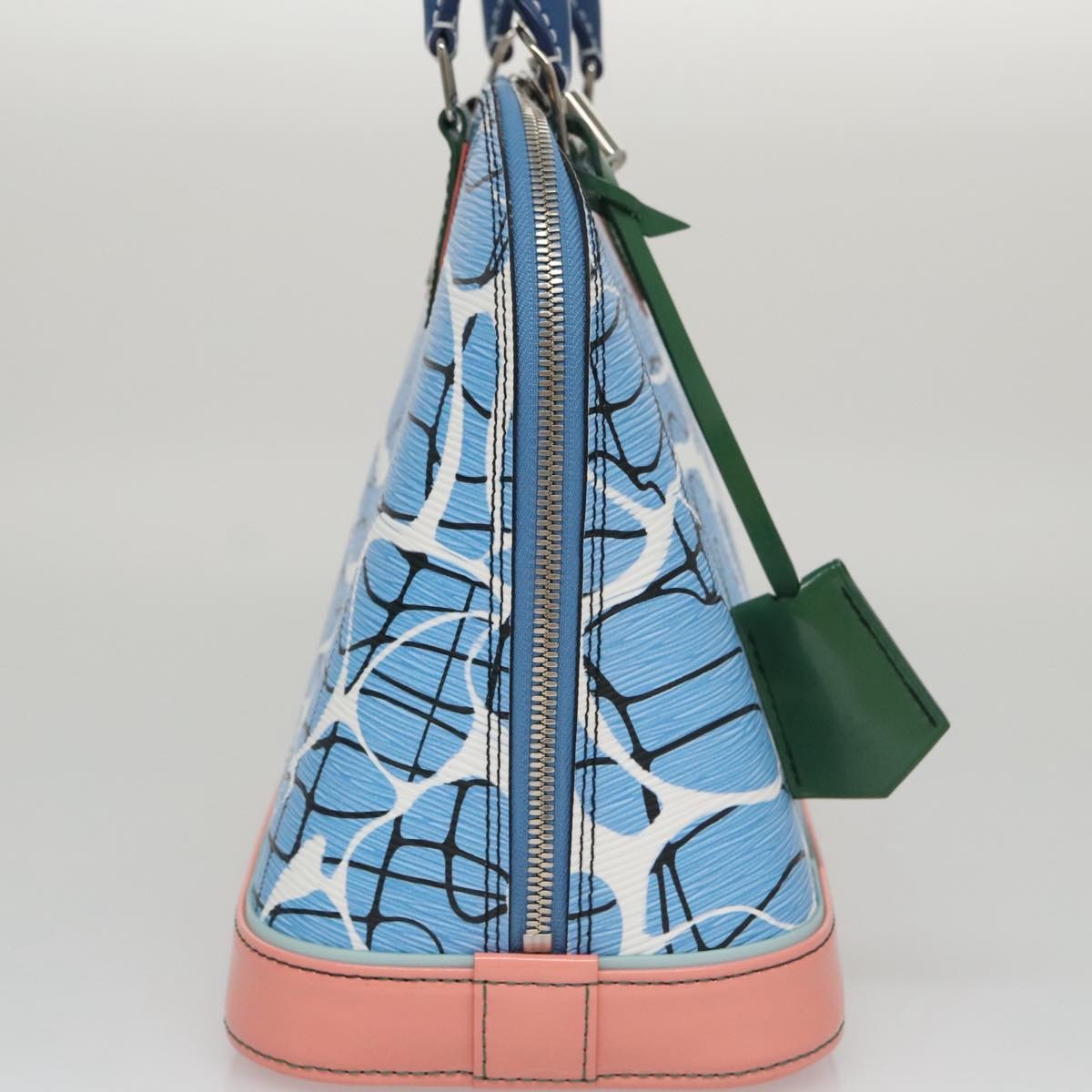 Louis Vuitton Alma Handbag Limited Edition Print Epi Leather, Blue, Leather, Handbag