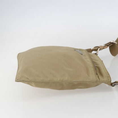 Prada Front Pocket Messenger Bag Tessuto, BEIGE, NYLON, Shoulder bag