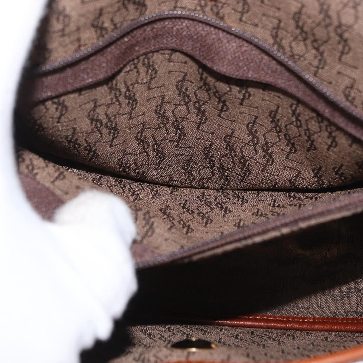 Saint Laurent Vintage Shoulder Bag Canvas, KHAKI, CANVAS, Shoulder bag