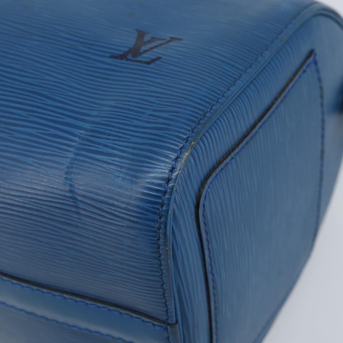 Louis Vuitton Speedy Handbag Epi Leather, BLUE, LEATHER, Handbag