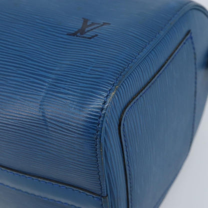 Louis Vuitton Speedy Handbag Epi Leather, BLUE, LEATHER, Handbag