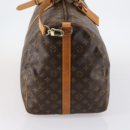 Louis Vuitton Keepall Bandouliere Bag Monogram Canvas, BROWN, CANVAS, Travel bag