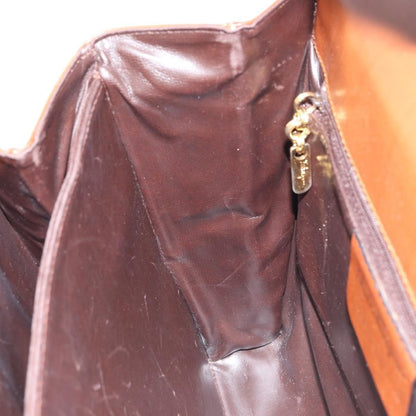 Salvatore Ferragamo Vintage Handbag Leather, BROWN, LEATHER, Handbag