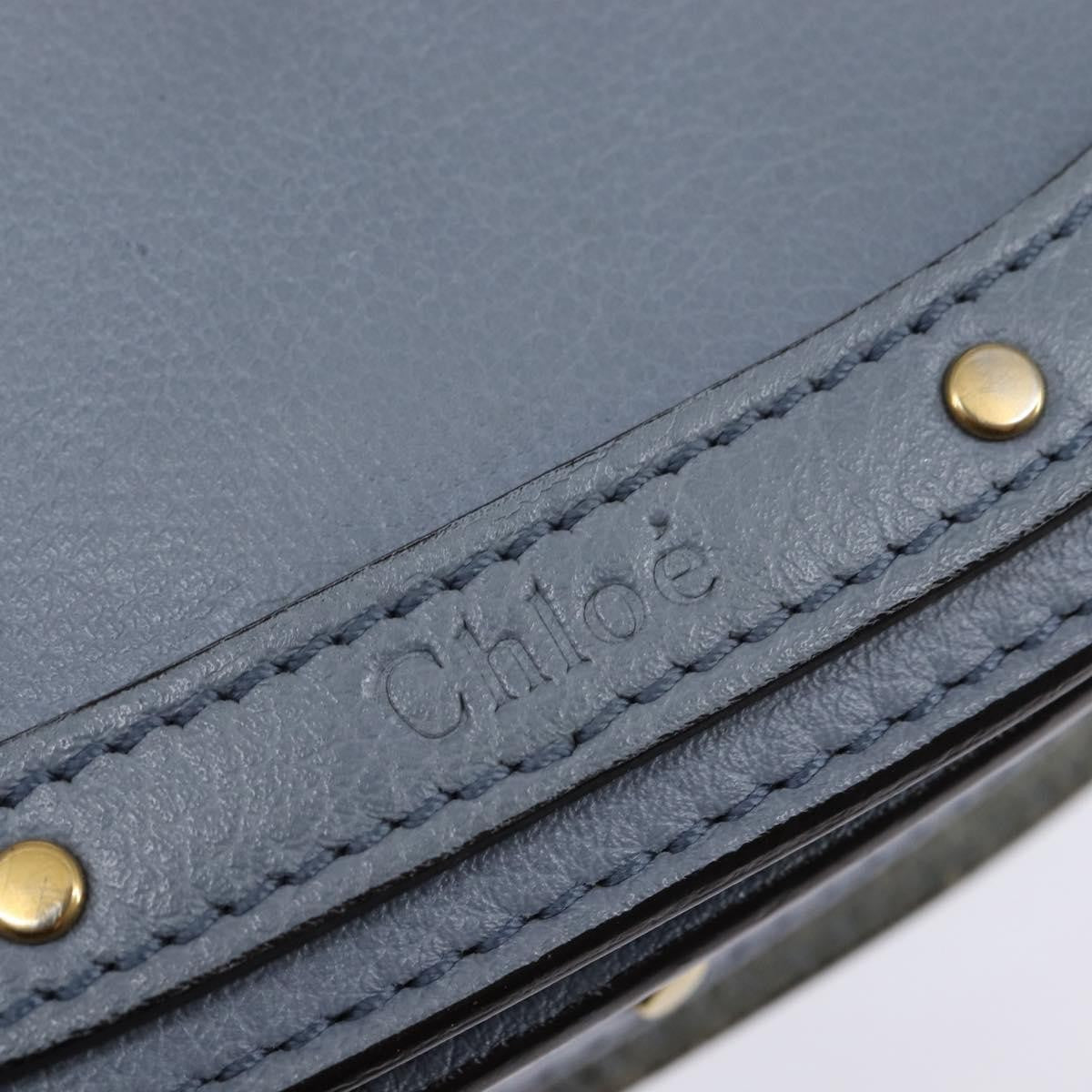 Chloe Nile Crossbody Bag Leather, BLUE, LEATHER, Crossbody bag