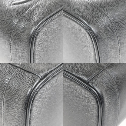 Chanel Vintage Timeless Cosmetic Case Caviar, Black, Leather, Handbag