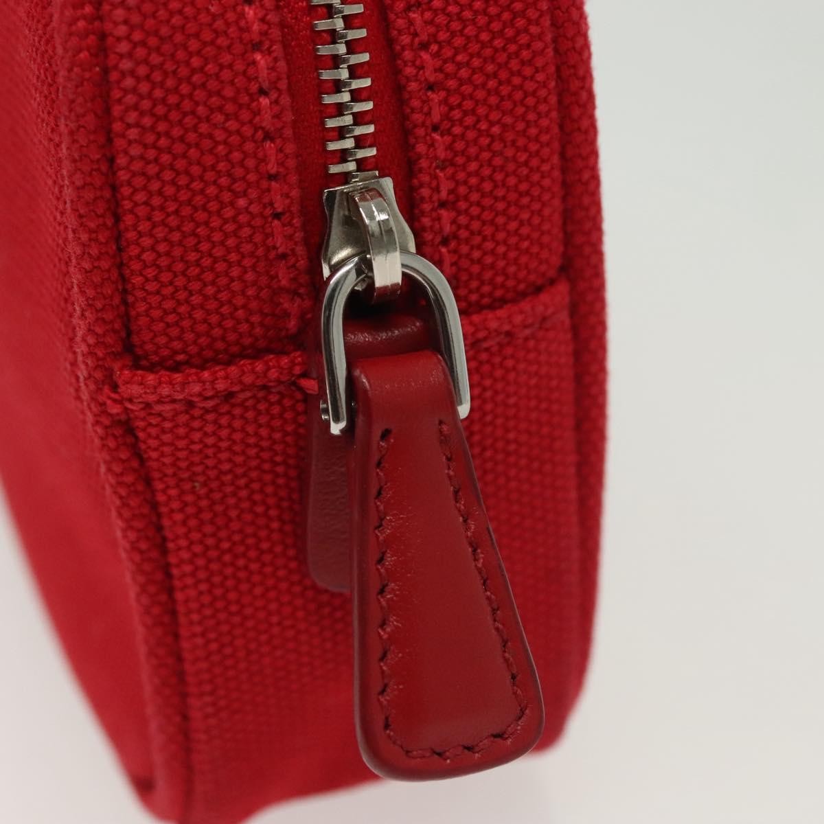 Prada Zip Around Toiletry Bag Canvas, RED, CANVAS, Clutche & pouche