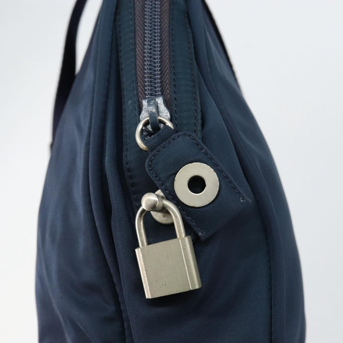 Prada Zip Around Tote Tessuto, Navy, Nylon, Handbag