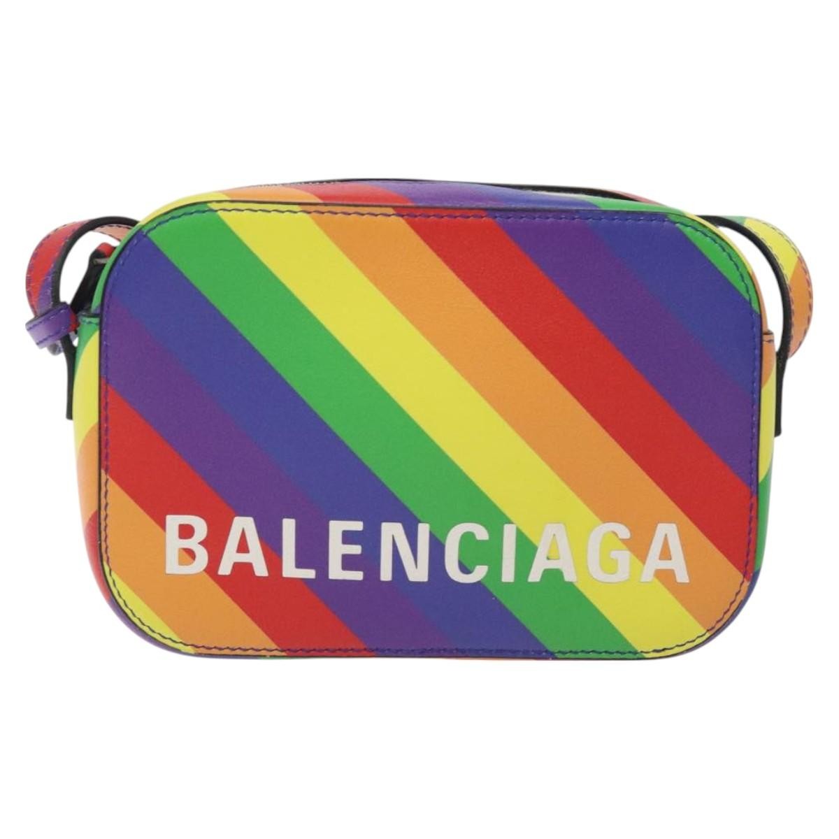 Balenciaga Everyday Camera Bag Printed Leather, MULTICOLOUR, LEATHER, Shoulder bag