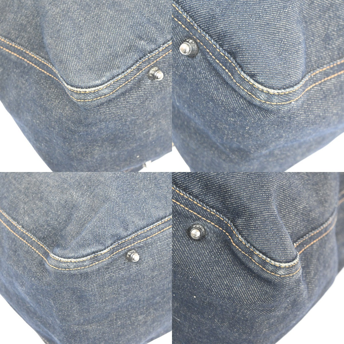 Fendi Vintage Open Tote Denim, BLUE, DENIM_JEANS, Tote bag