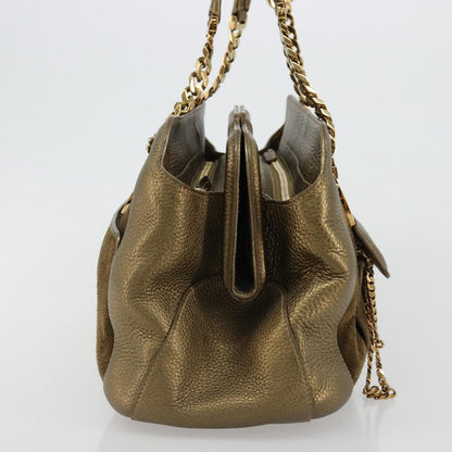 cartier Chain Ladonia Shoulder Bag Leather, Gold, Suede, Tote Bag