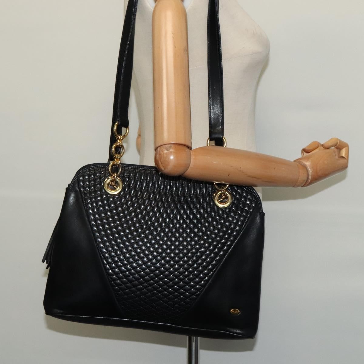Bally Vintage Shoulder Bag Quilted leather, Black, Leather, Shoulder Bag