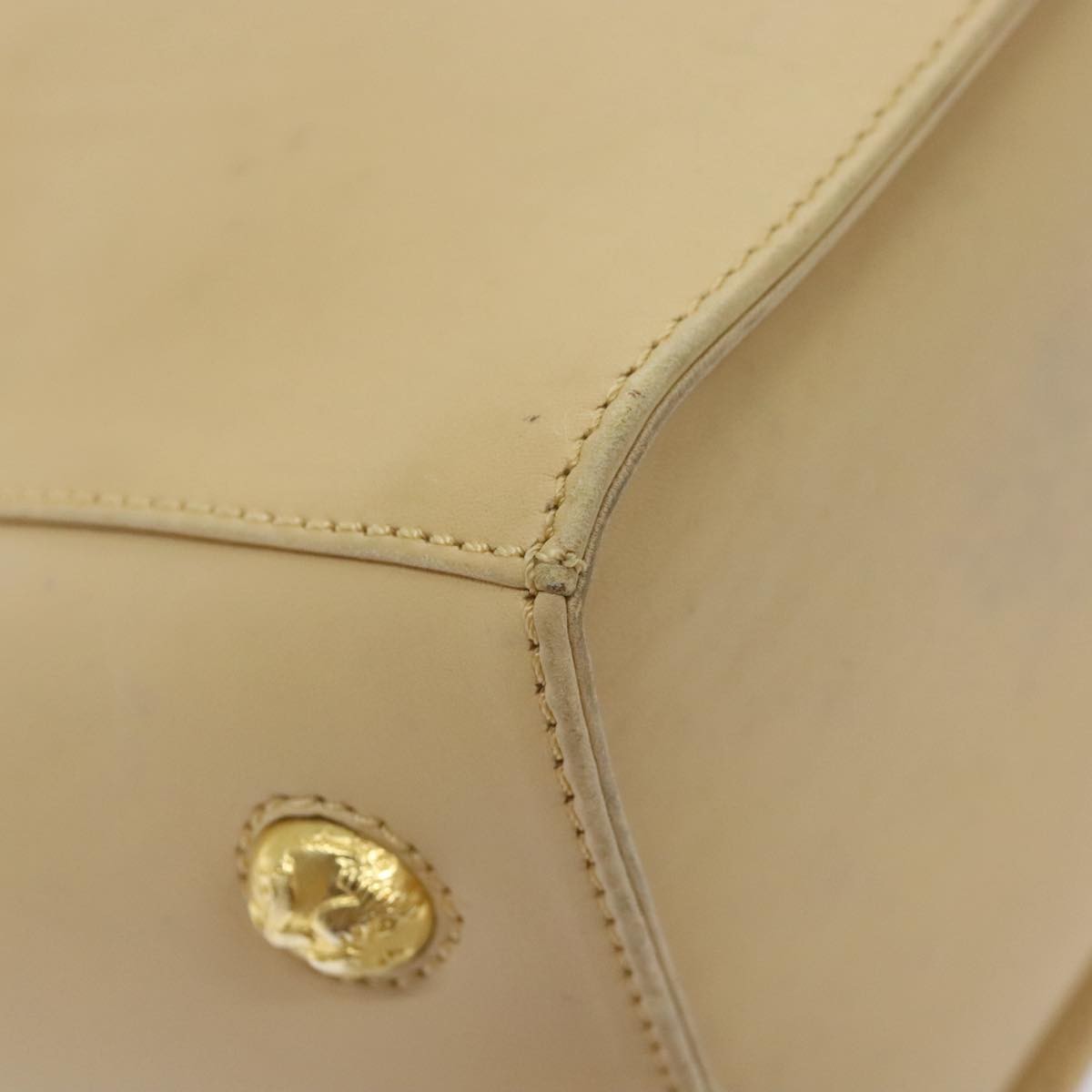 Salvatore Ferragamo Vintage Shoulder Bag Leather, BEIGE, LEATHER, Shoulder bag