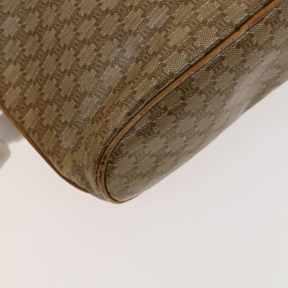 Celine Macadam Shoulder Bag Leather, BEIGE, CANVAS, Shoulder bag