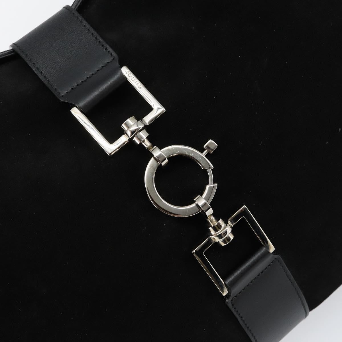 Gucci Jackie Original Shoulder Bag Leather Leather, BLACK, SUEDE, Shoulder bag