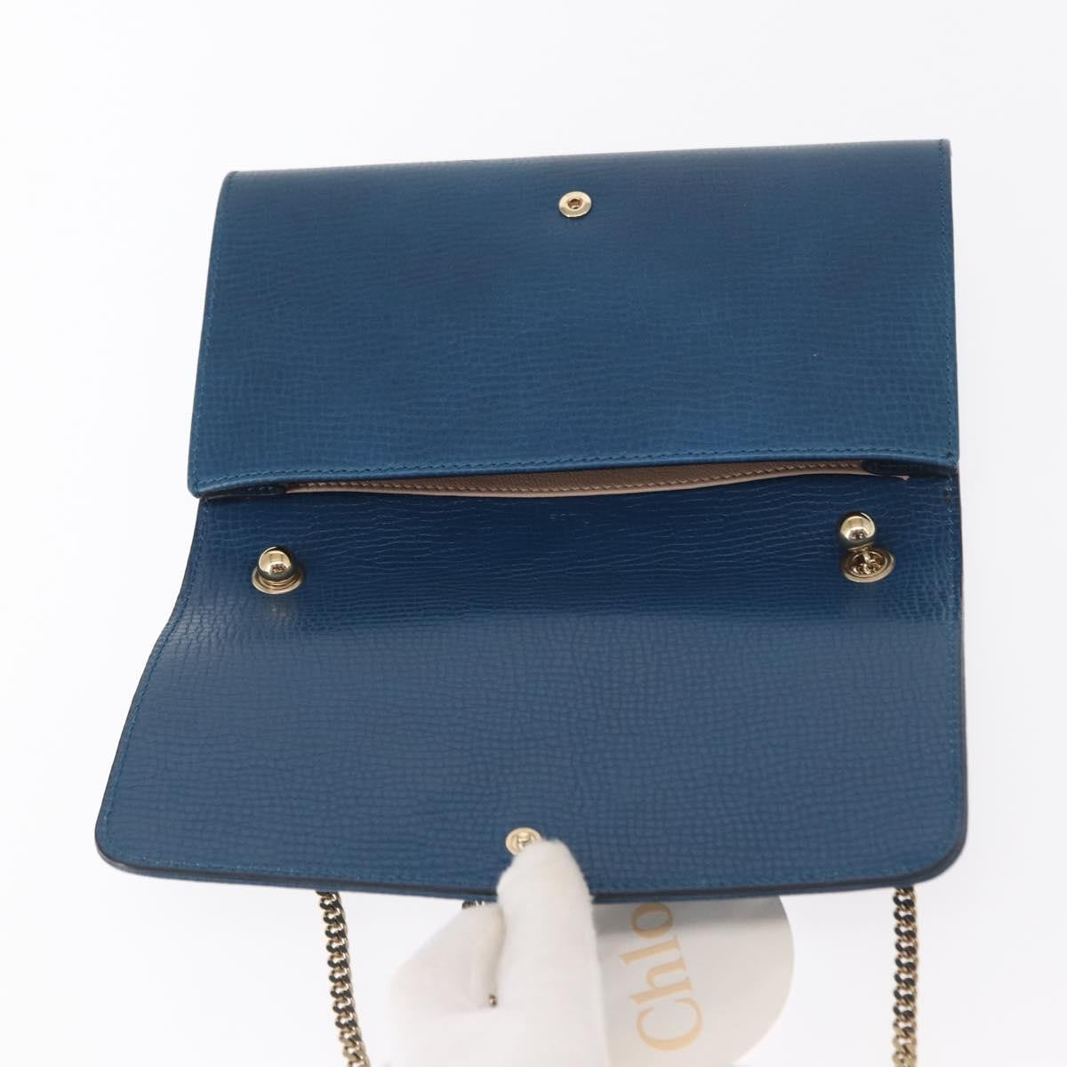 Chloe Vintage Shoulder Bag Leather, Blue, Leather, Shoulder Bag
