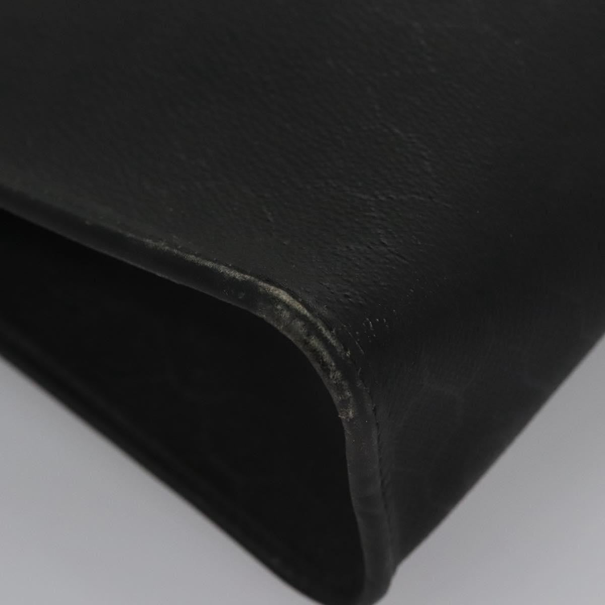 Christian Dior Vintage Honeycomb Zip Pouch Coated Canvas, BLACK, CANVAS, Clutche & pouche