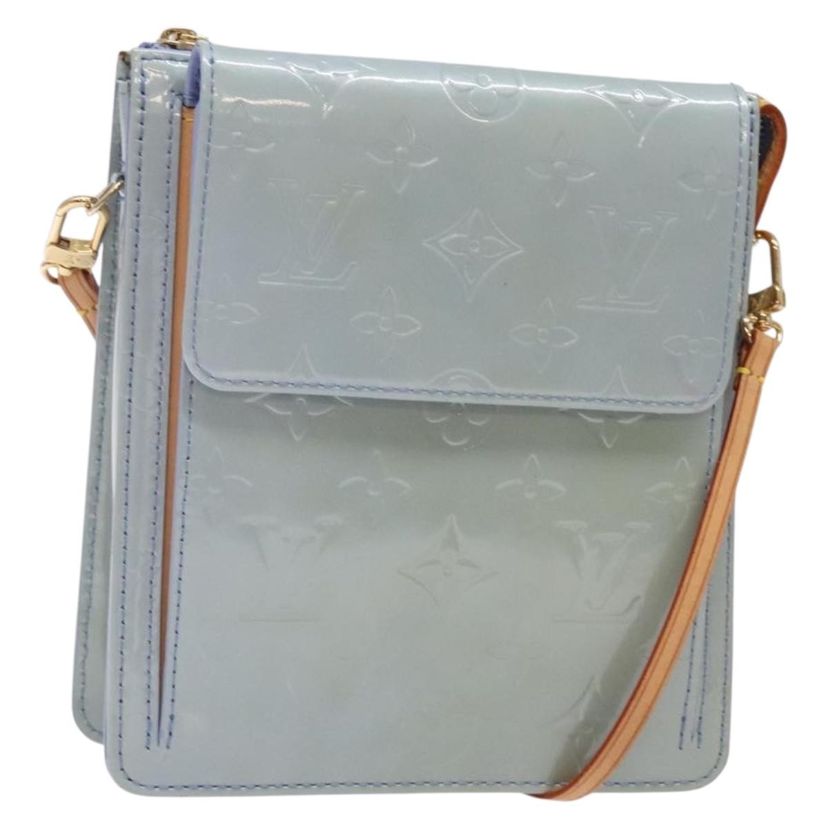Louis Vuitton Mott Handbag Monogram Vernis, GRAY, PATENT_LEATHER, Handbag