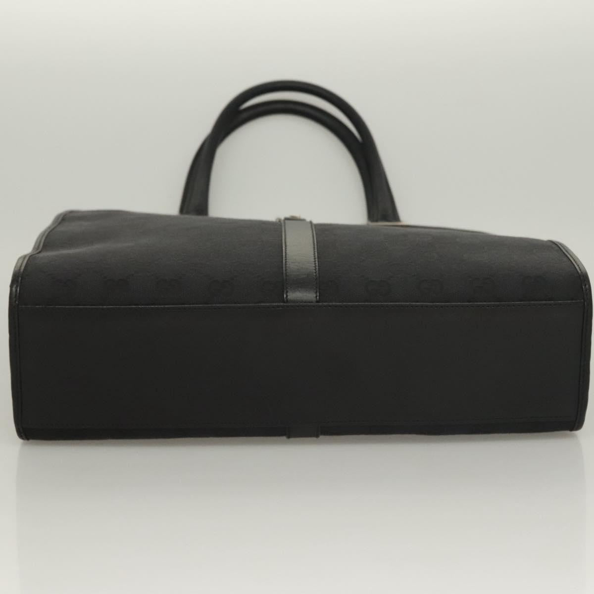 "Gucci Vintage Jackie Tote Canvas, Leather", BLACK, CANVAS, Tote bag