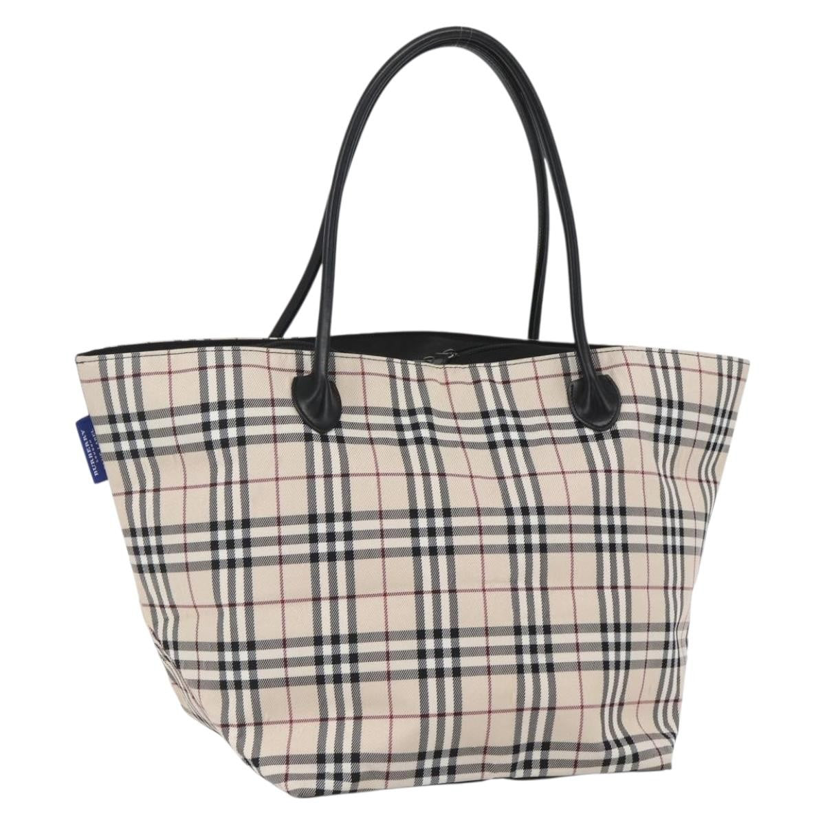 Burberry Nova Check Tote Nylon, BEIGE, NYLON, Tote bag