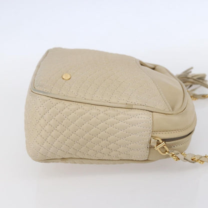 Bally Vintage Shoulder Bag Quilted leather, Ecru, Leather, Shoulder Bag