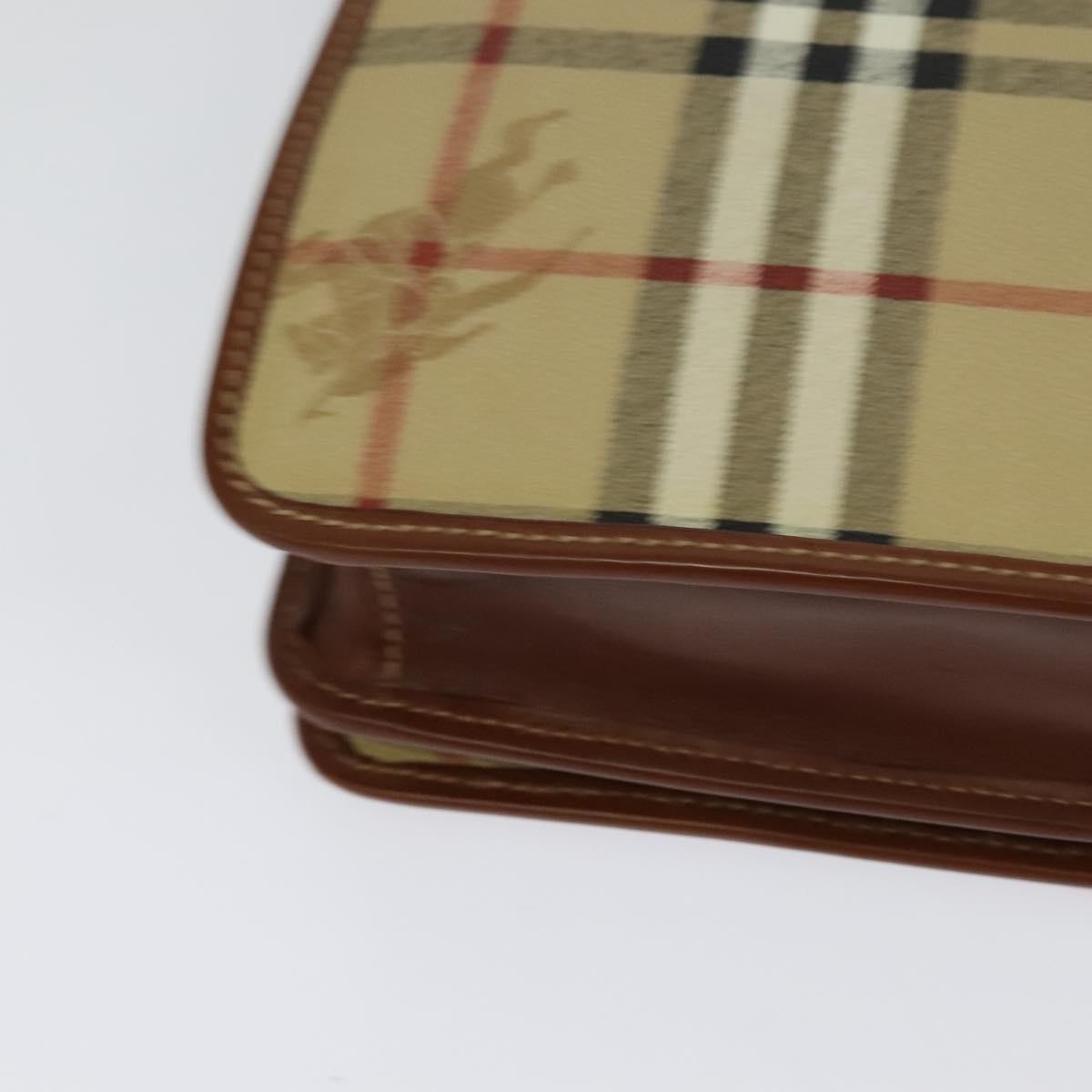 Burberry Nova check Pochette Canvas, BEIGE, CANVAS, Clutche & pouche