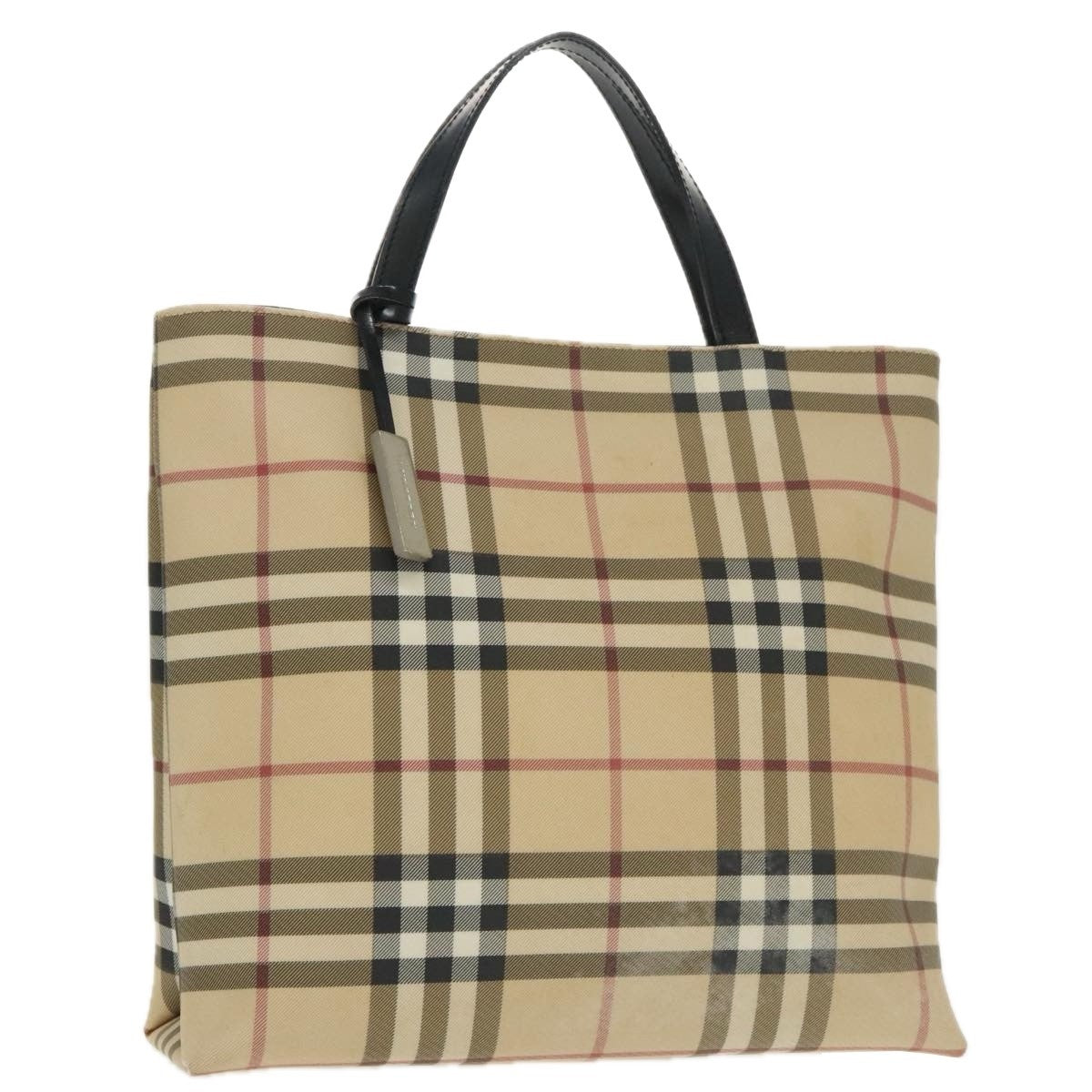 Burberry Top Handle Tote Nova Check Canvas, BEIGE, CANVAS, Tote bag