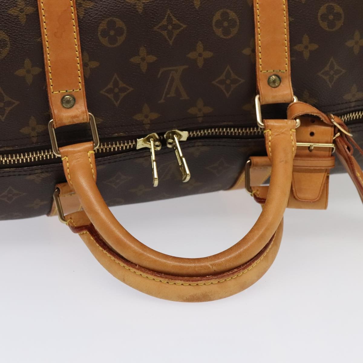 Louis Vuitton Keepall Bag Monogram Canvas, BROWN, CANVAS, Travel bag