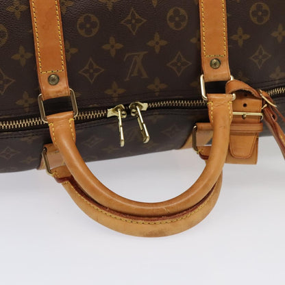 Louis Vuitton Keepall Bag Monogram Canvas, BROWN, CANVAS, Travel bag