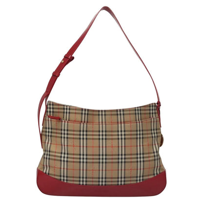 Burberry Shoulder Bag Nova Check Canvas, BEIGE, CANVAS, Shoulder bag