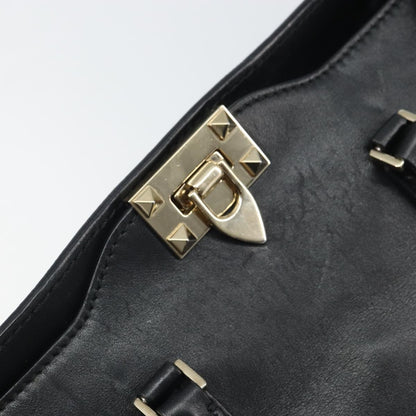 Valentino Garavani Rockstud Tote Soft Leather, BLACK, LEATHER, Tote bag